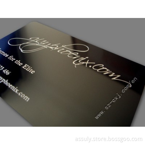 Etched Stainless Steel Name Card